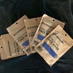 5 Stringking Cotton blue Face Masks